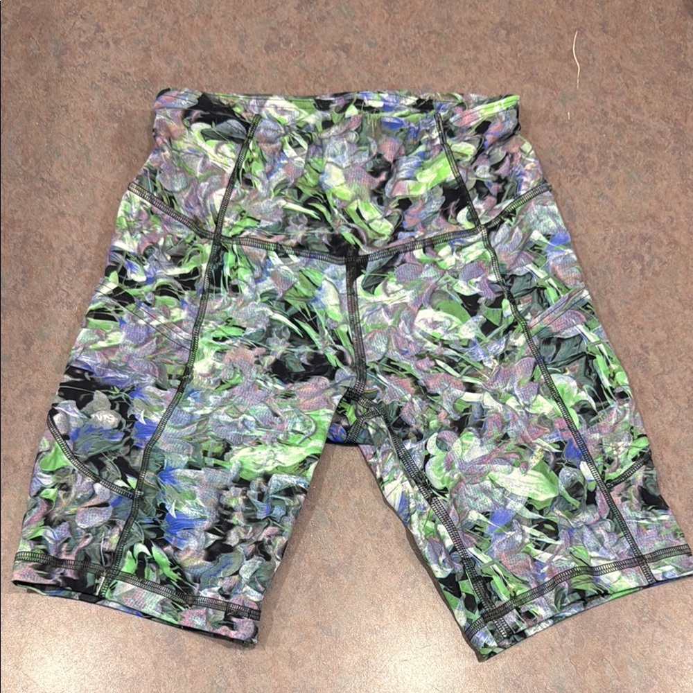 lululemon athletica Kids Patterned Shorts - Green, Purple, Black